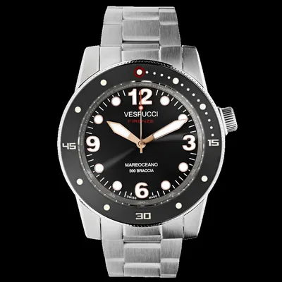 Mareoceano 44 Nero con bracciale in acciaio