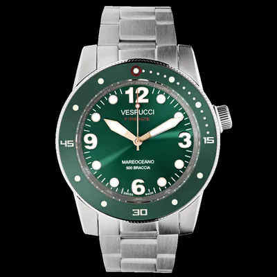 Mareoceano 44 Verde con bracciale in acciaio